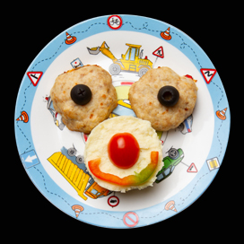 Котлетки на пару из филе телятины с картофельным пюре