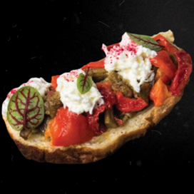 Брускетта с пармскими баклажанами Брускетта с пармскими баклажанами