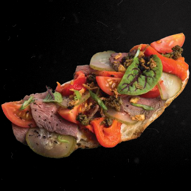Брускетта с ростбифом Брускетта с ростбифом